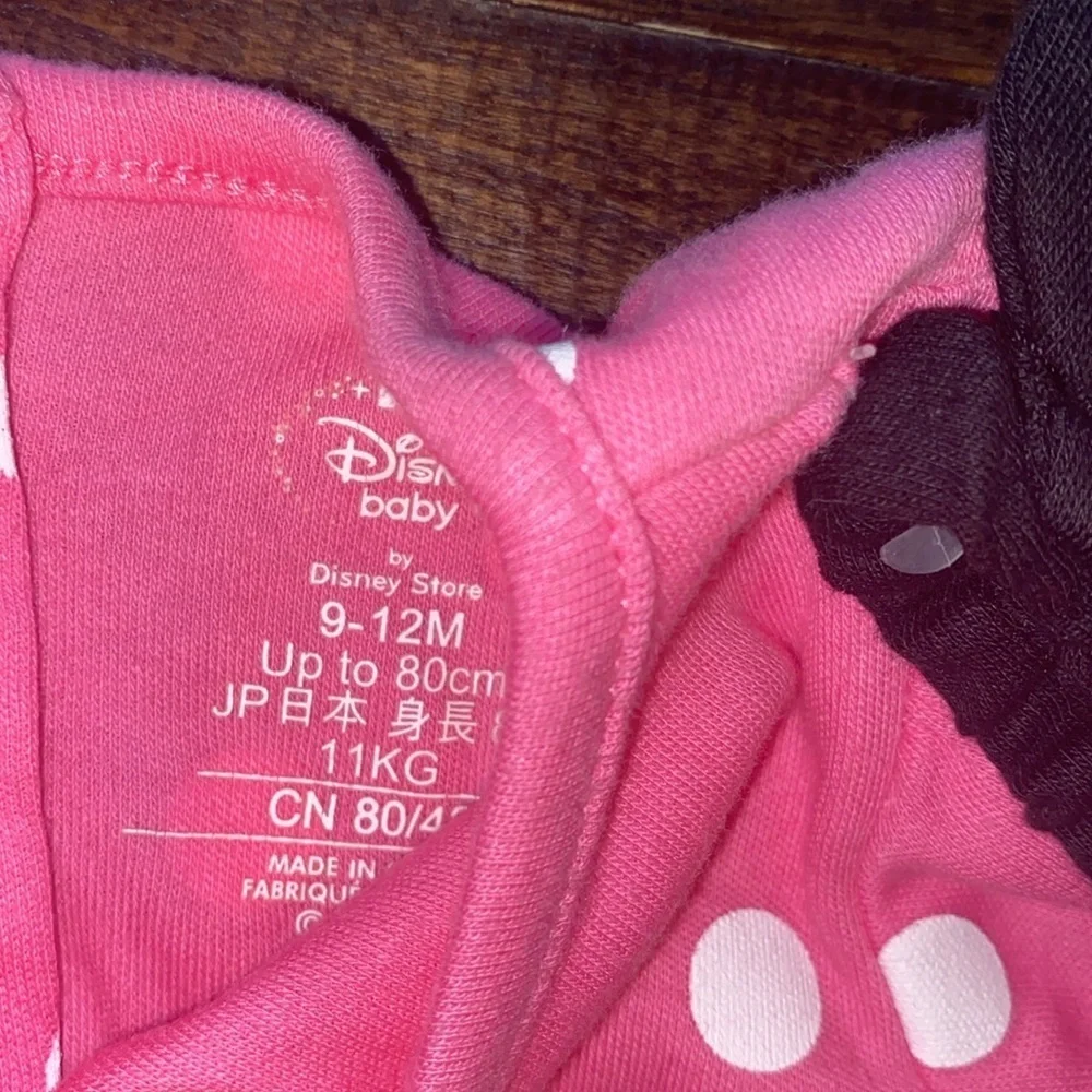 Disney Baby pink polka dot outfit size 9-12 months new with tags